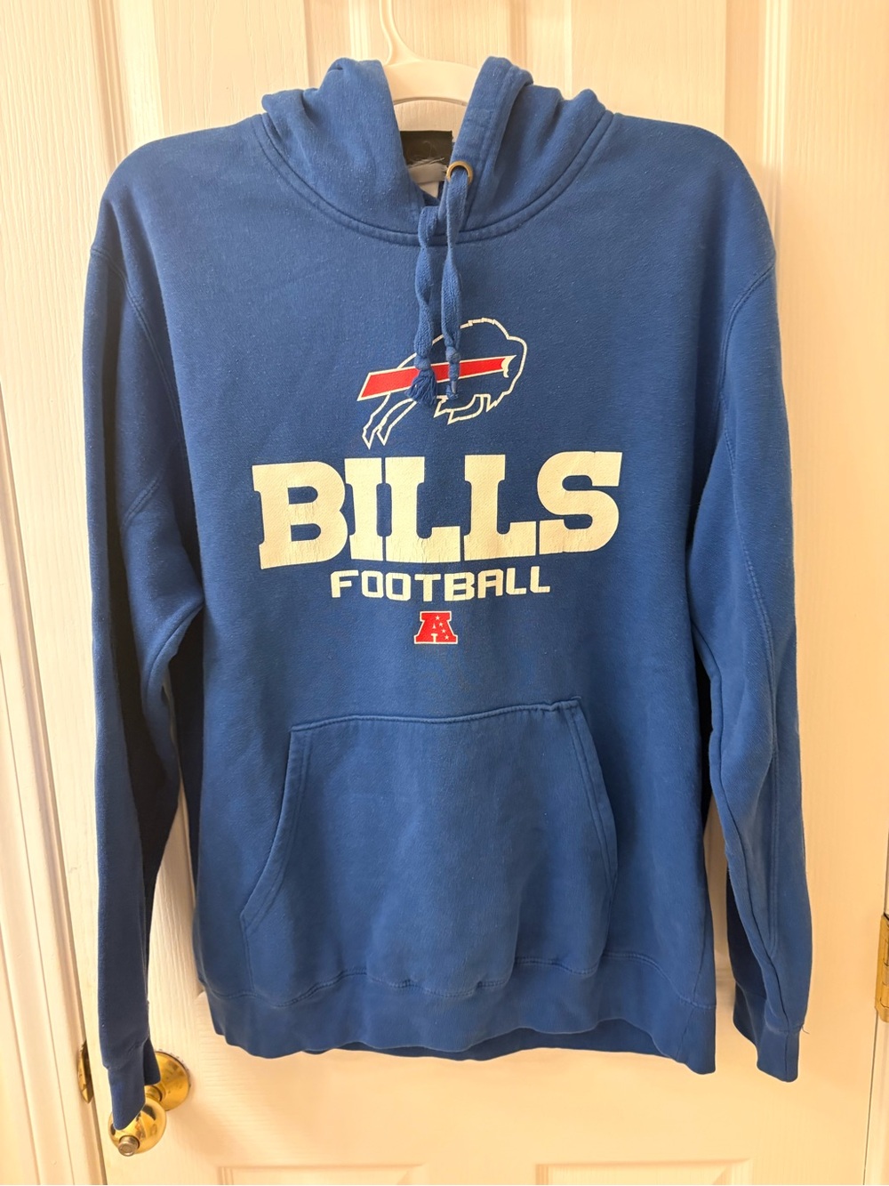 NFL Buffalo Bills Royal Blue Crewneck Hoodie with Team Logo